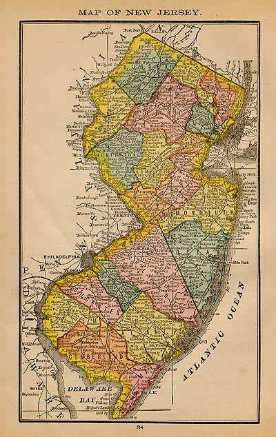 Map of New Jersey Map of New Jersey