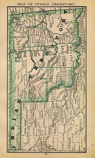 Map of Indian Territory - Art Source International