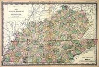 New County and Railroad Map of Kentucky