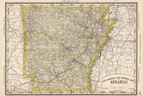 New Railroad and Township Map of Arkansas