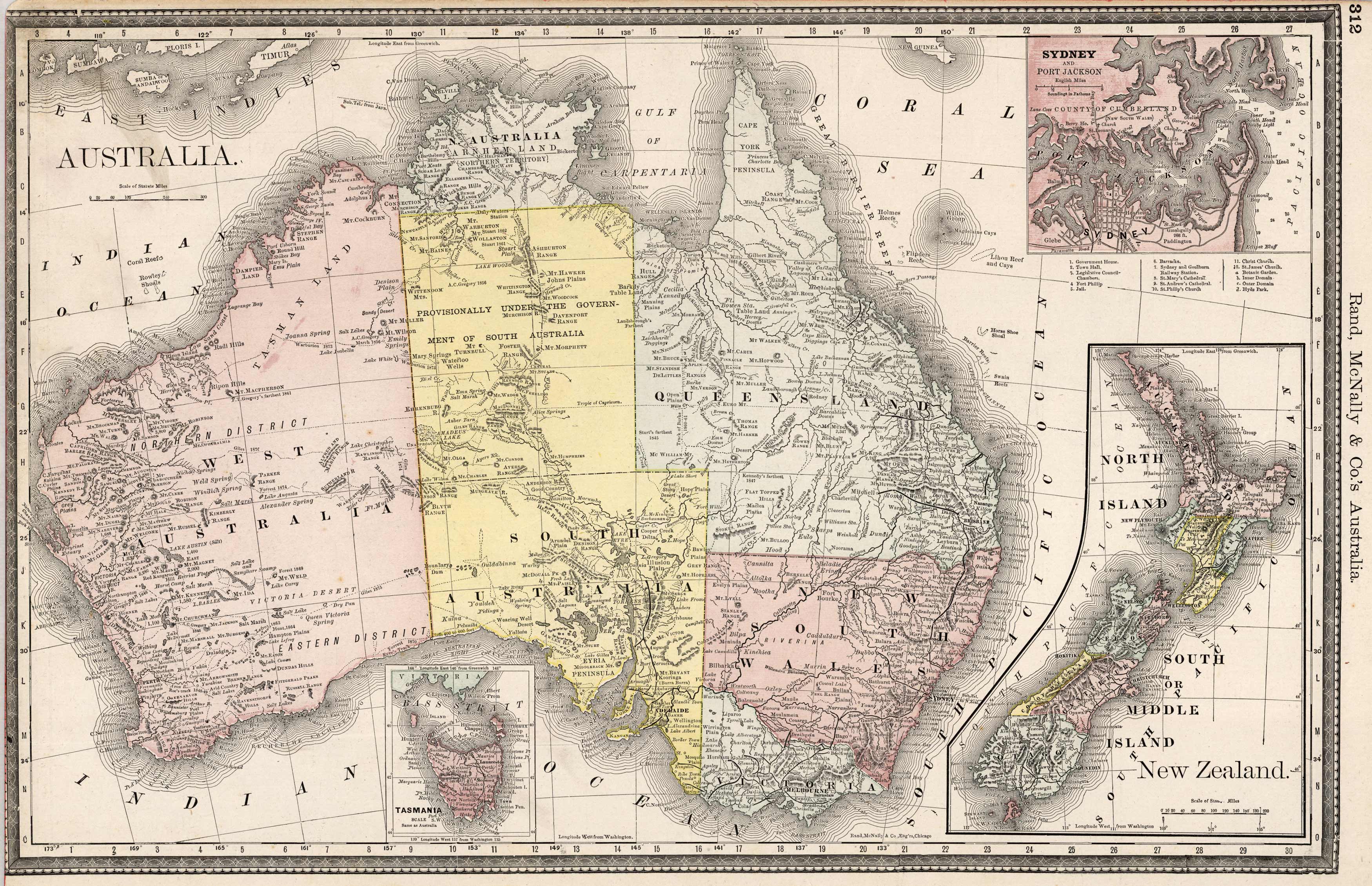 Australia. Sydney and Port Jackson. New Zealand.