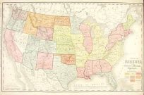 Map of the United States Showing the Increase and Decrease of Population