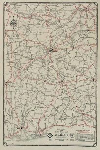 Rand McNally Junior Auto Road Map of Alabama