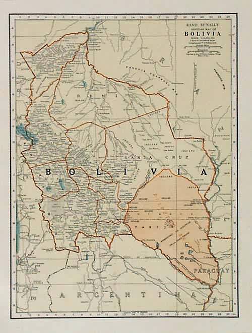 Rand McNally popular Map of Bolivia