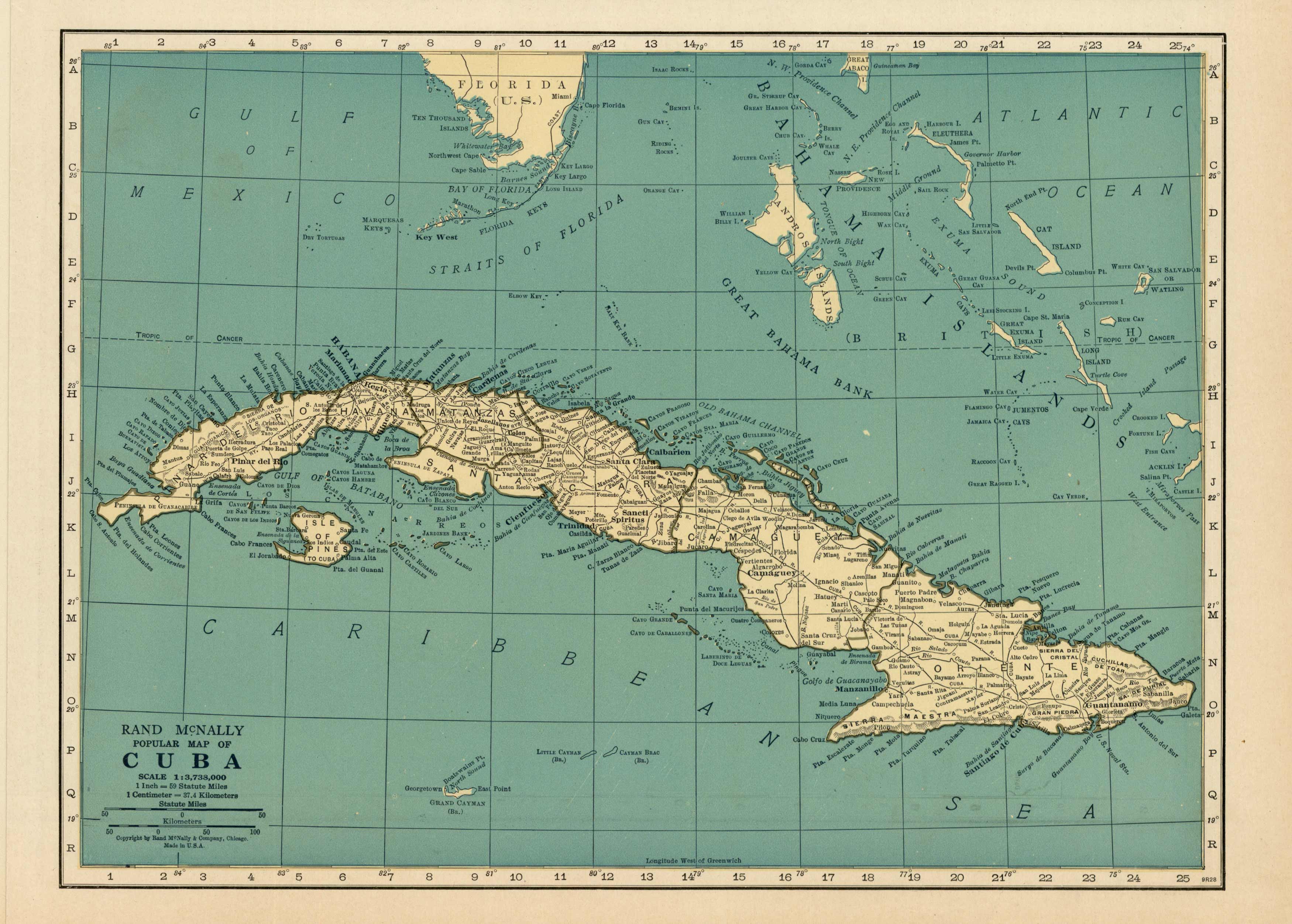 Popular Map of Cuba Popular Map of Cuba