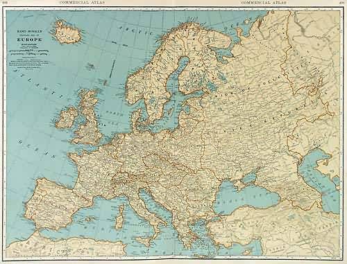 Rand McNally Standard Map of Europe