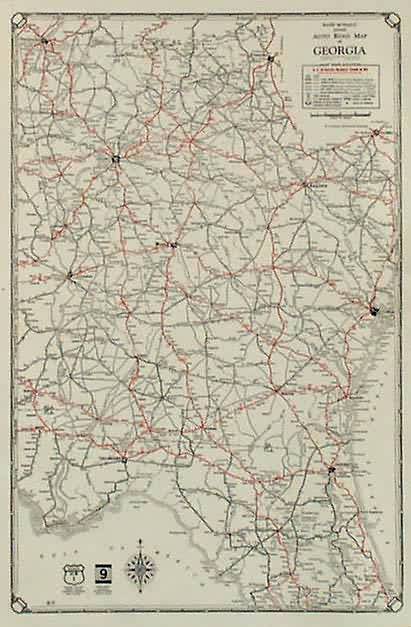Rand McNally Junior Auto Road Map of Georgia
