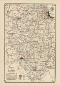 Junior Auto Road Map of Illinois