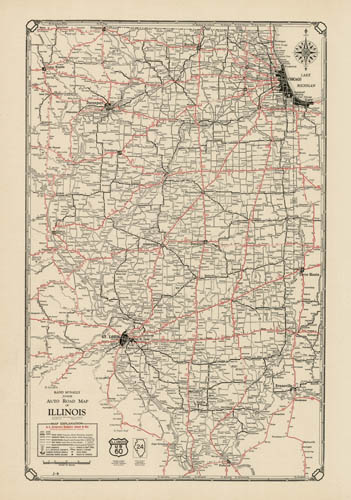 Junior Auto Road Map of Illinois