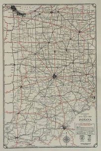 Rand McNally Junior Auto Road Map of Indiana