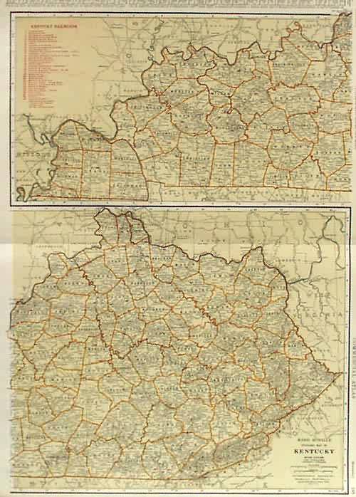 Rand McNally Standard Map of Kentucky
