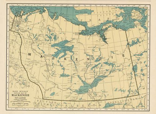 Rand McNally Popular Map of Mackenzie