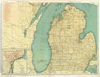 Rand McNally Standard Map of Michigan (Southern part)