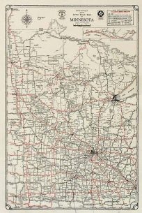Rand McNally Junior Auto Road Map of Minnesota