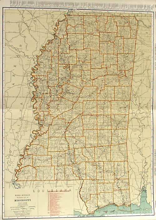 Rand Mcnally Standard Map of Mississippi