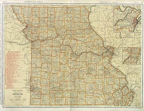 Rand McNally Standard Map of Missouri - Art Source International