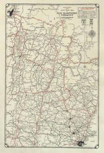 Rand McNally Junior Auto Road Map of New Hampshire and Vermont