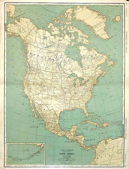 Rand McNally Standard Map of North America - Art Source International