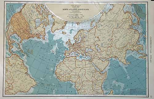 Rand McNally Flight Map of the North Atlantic and Eurasia