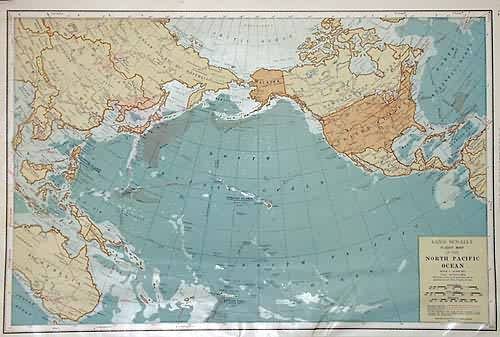Rand McNally Flight Map of the North Pacific Ocean
