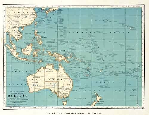 Rand McNally Popular Map of Oceania