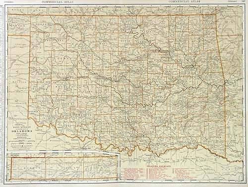Rand Mcnally Standard Map of Oklahoma