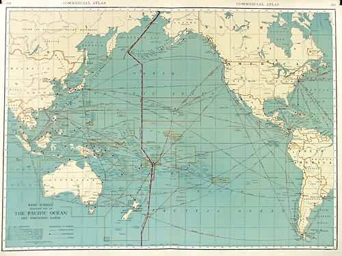 Rand McNally Standard Map of the Pacific Ocean and Bordering Lands ...