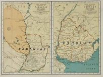 Rand McNally Popular Map of Paraguay and Uruguay
