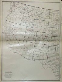 Rand McNally County-Population Map of the United States Western Section