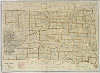 Rand McNally Junior Auto Road Map of South Dakota