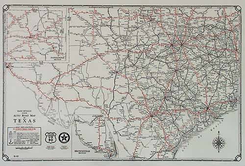 Rand McNally Junior Auto Road Map of Texas - Art Source International