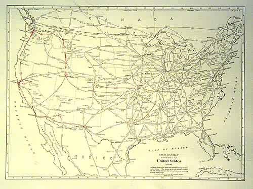 Rand McNally Handy Railroad Map United States Legend