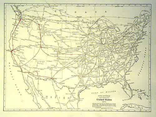 Rand Mcnally Handy Railroad Map United States Legend Art Source