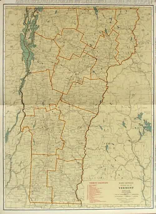 Rand McNally Standard Map of Vermont