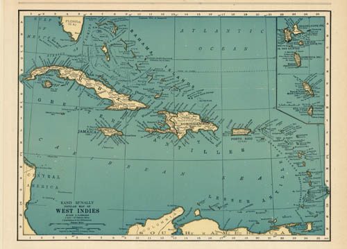 Map of the West Indies