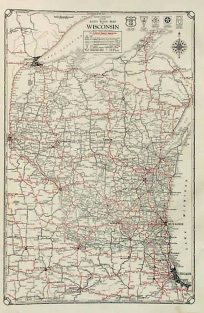 Rand McNally Junior Auto Road Map of Wisconsin