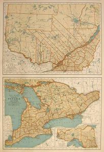 Rand McNally Standard map of Quebec and Ontario