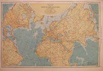 Rand McNally Flight Map of the North Atlantic