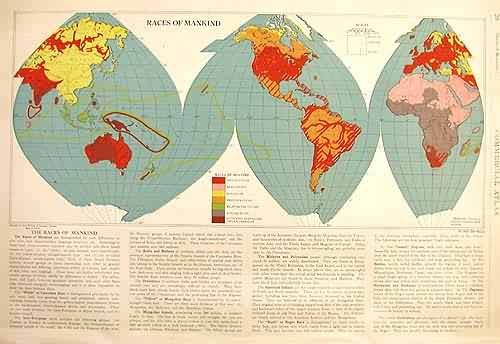 Rand McNally Standard map Races of Mankind