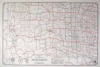 Rand McNally Junior Auto Road Map of South Dakota