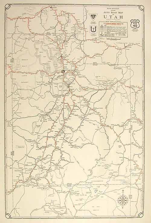 Rand McNally Junior Auto Road Map of Utah