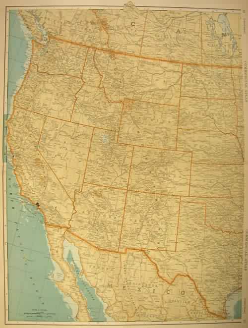 Rand McNally Map of United States, Western - Art Source International