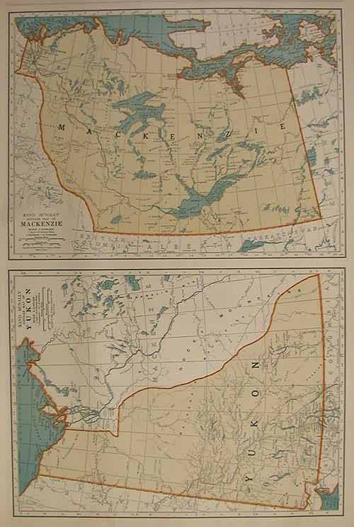 Rand McNally Standard map of Yukon and Mackenzie