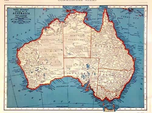 Rand McNally Popular Map of Australia