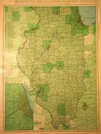 Rand McNally Standard Map of Illinois