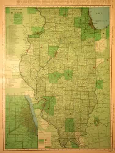 Rand McNally Standard Map of Illinois
