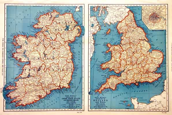 Rand McNally Popular Map of Irish Free State