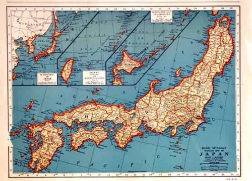 Rand McNally Popular Map of Japan