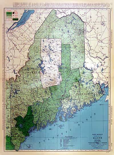 Rand McNally Standard Map of Maine