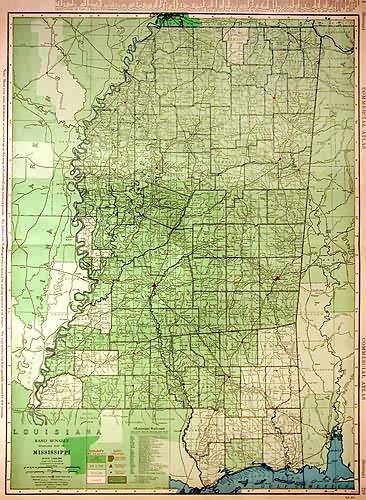Rand McNally Standard Map of Mississppi